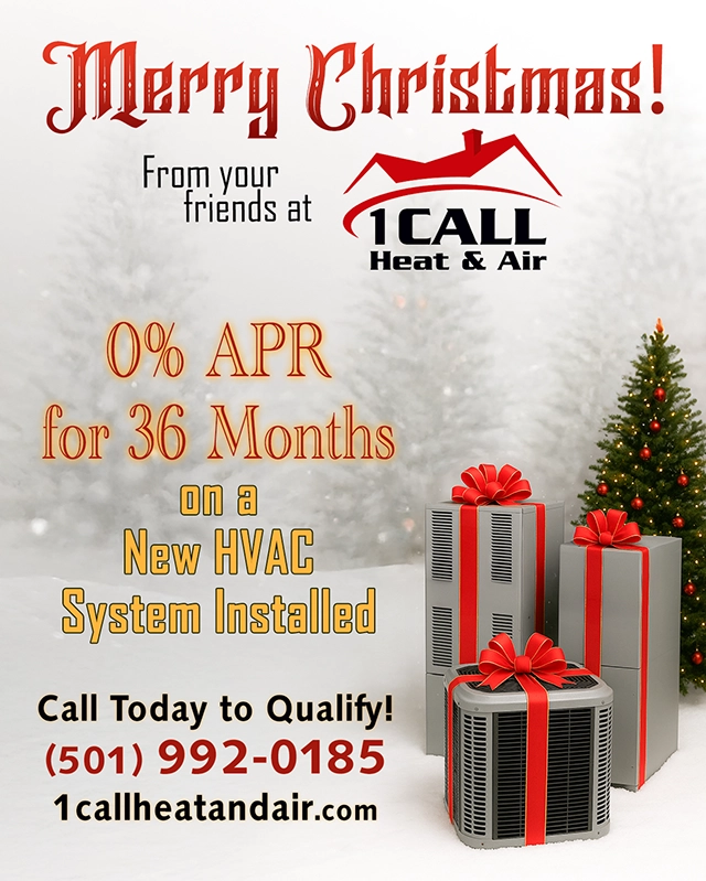 Merry Christmas! 0% APR for 36 Months on a New HVAC System Installed! Call Today!